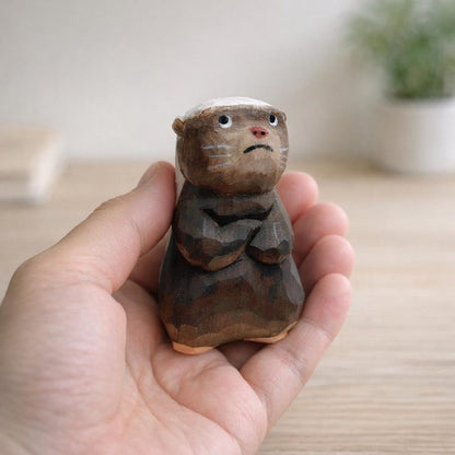 Small Honey Badger Figurine for Desk or Shelf Decor