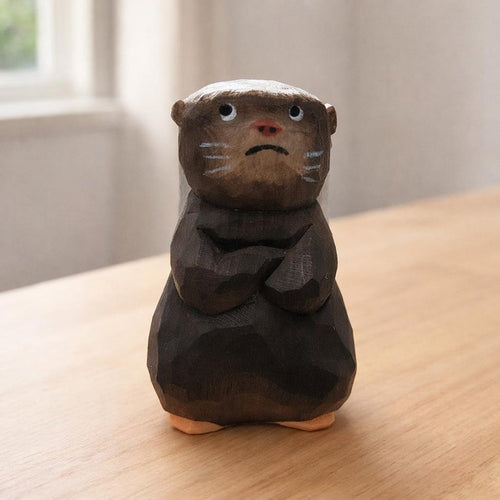 Small Honey Badger Figurine for Desk or Shelf Decor